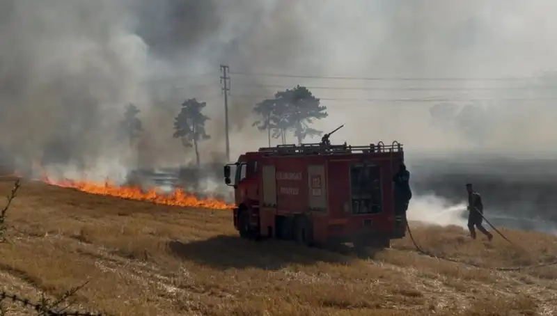 Kırklareli'nde Anız Yangını: Tarım Arazileri Tehlikeye Girdi!