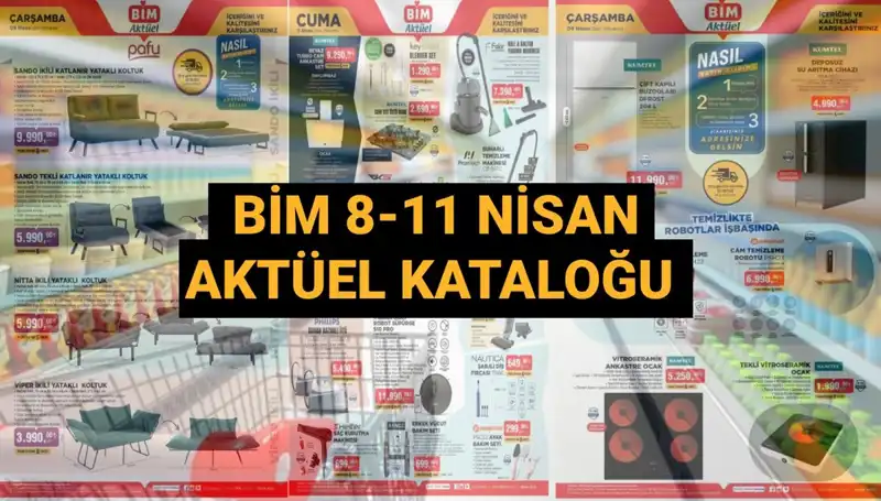 Yataklı Koltuk ve Temizlik Robotları ile BİM Aktüel Kataloğu 8-11 Nisan'da Sizi Bekliyor!