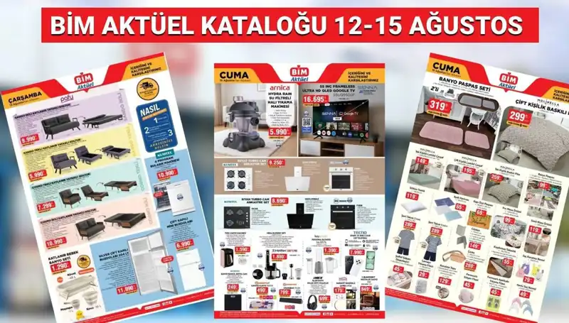 BİM 12-15 Ağustos 2025 Aktüel Kataloğu: Yeni Ürünlerle Alışveriş Keyfi!