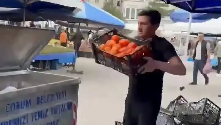 Domatesleri Çöpe Döken Pazarcıya Kesilen Rekor Para Cezası Gündem Oldu